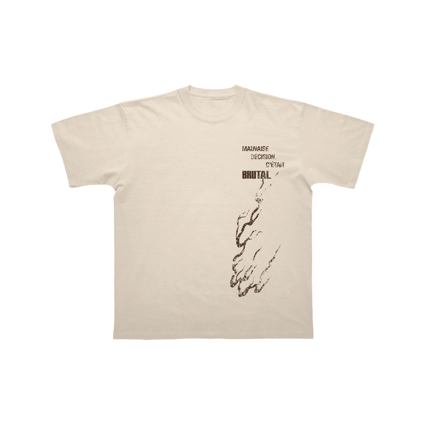 T-SHIRT "Brutal" - BEIGE